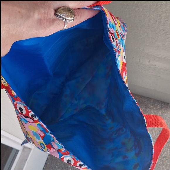 Estee Lauder X Hattie Stewart Happy Hearts Floral Daisy Tote Colorful Clowncore - Picture 9 of 12